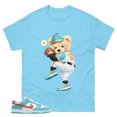 Play Hard Bear Shirt - Match Green Dunk Low Miami Dolphins