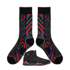 Playoffs 2027 Sneaker Match Socks – Air Jordan 7 Retro Playoffs Inspired Mid-Calf Crew Socks Unisex