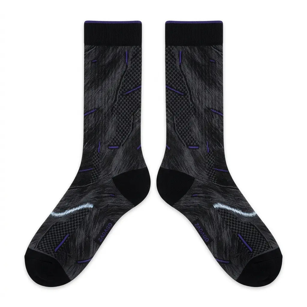 Pony Hair Sneaker Match Socks – Social Status x Air Jordan 6 Retro Inspired Mid-Calf Unisex Crew Socks