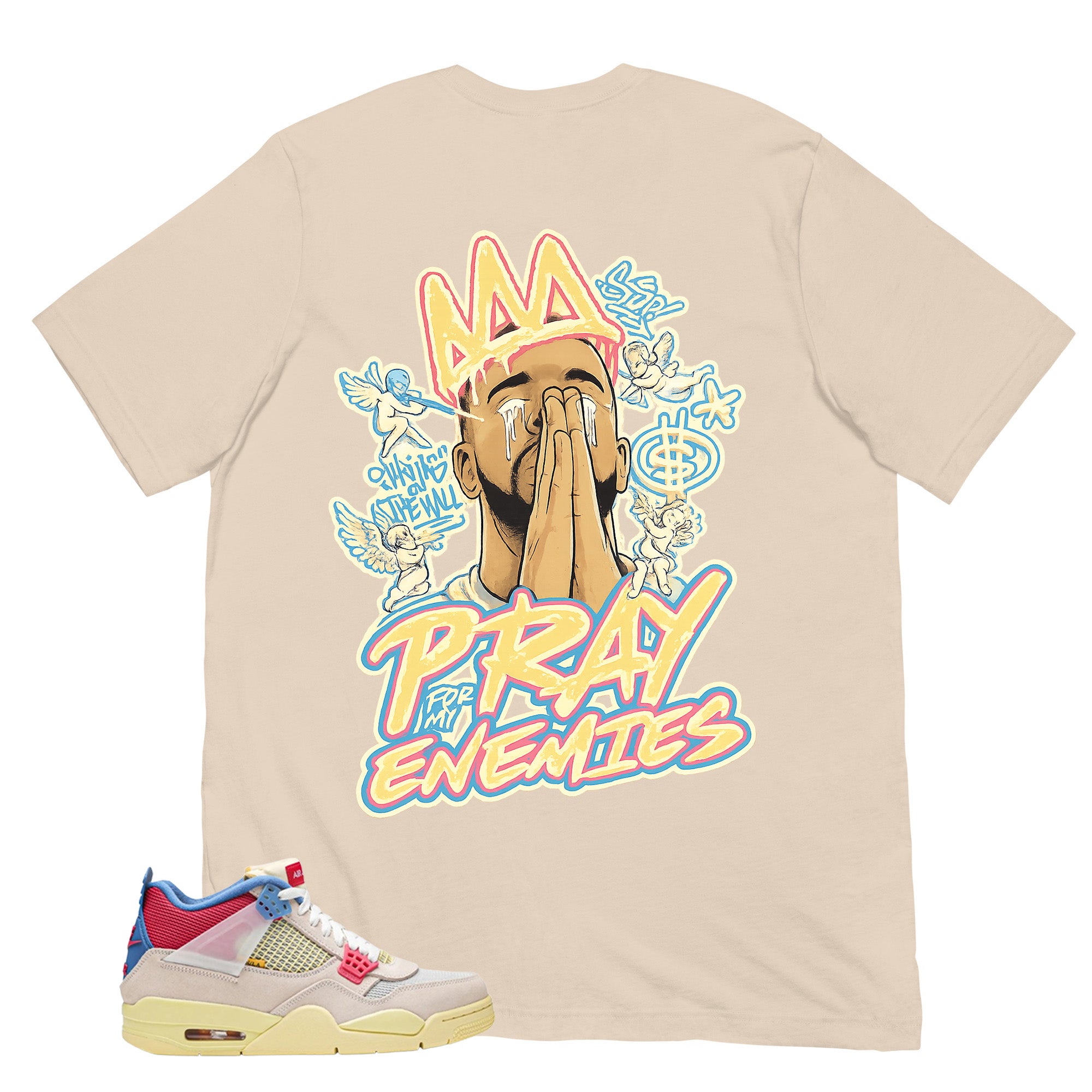 Pray For My Enemies Shirt - Match Union LA x Air Jordan 4 Guava Ice