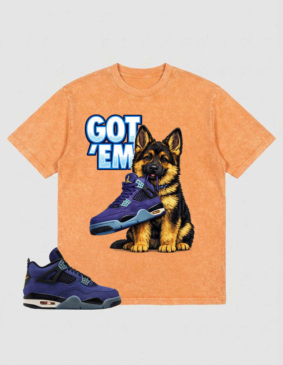 Purple Lakers 4s Zadago Washed T-shirt Got Em GS Graphic