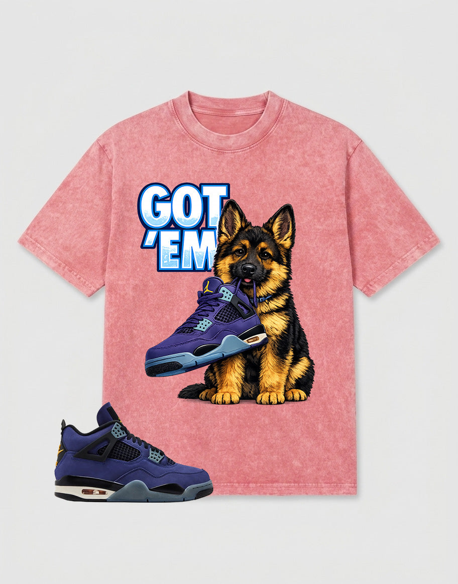 Purple Lakers 4s Zadago Washed T-shirt Got Em GS Graphic