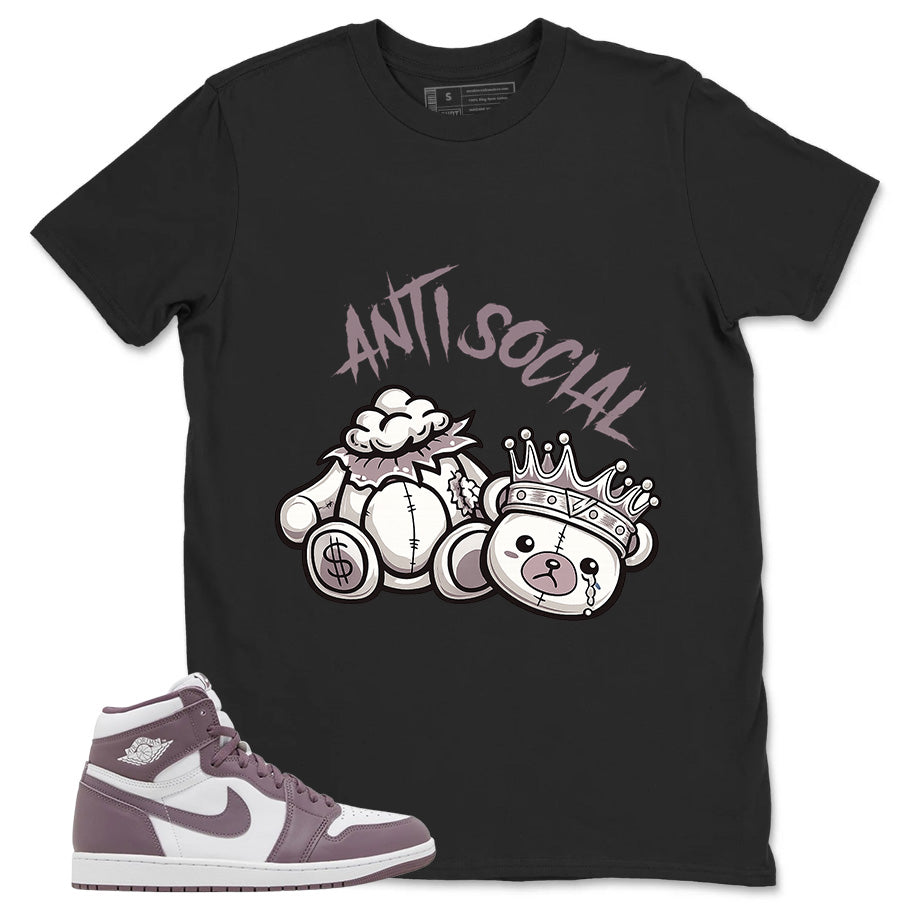 Purple Mauve 1s Zadago Shirt Anti Social Graphic