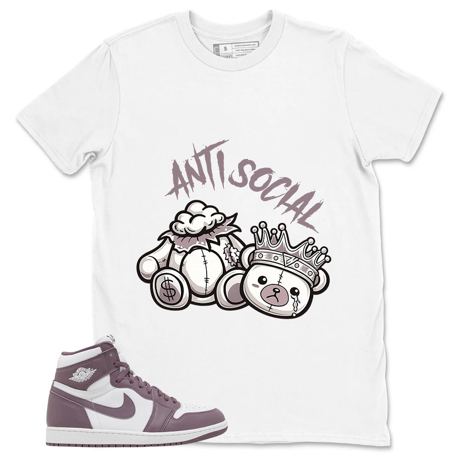 Purple Mauve 1s Zadago Shirt Anti Social Graphic