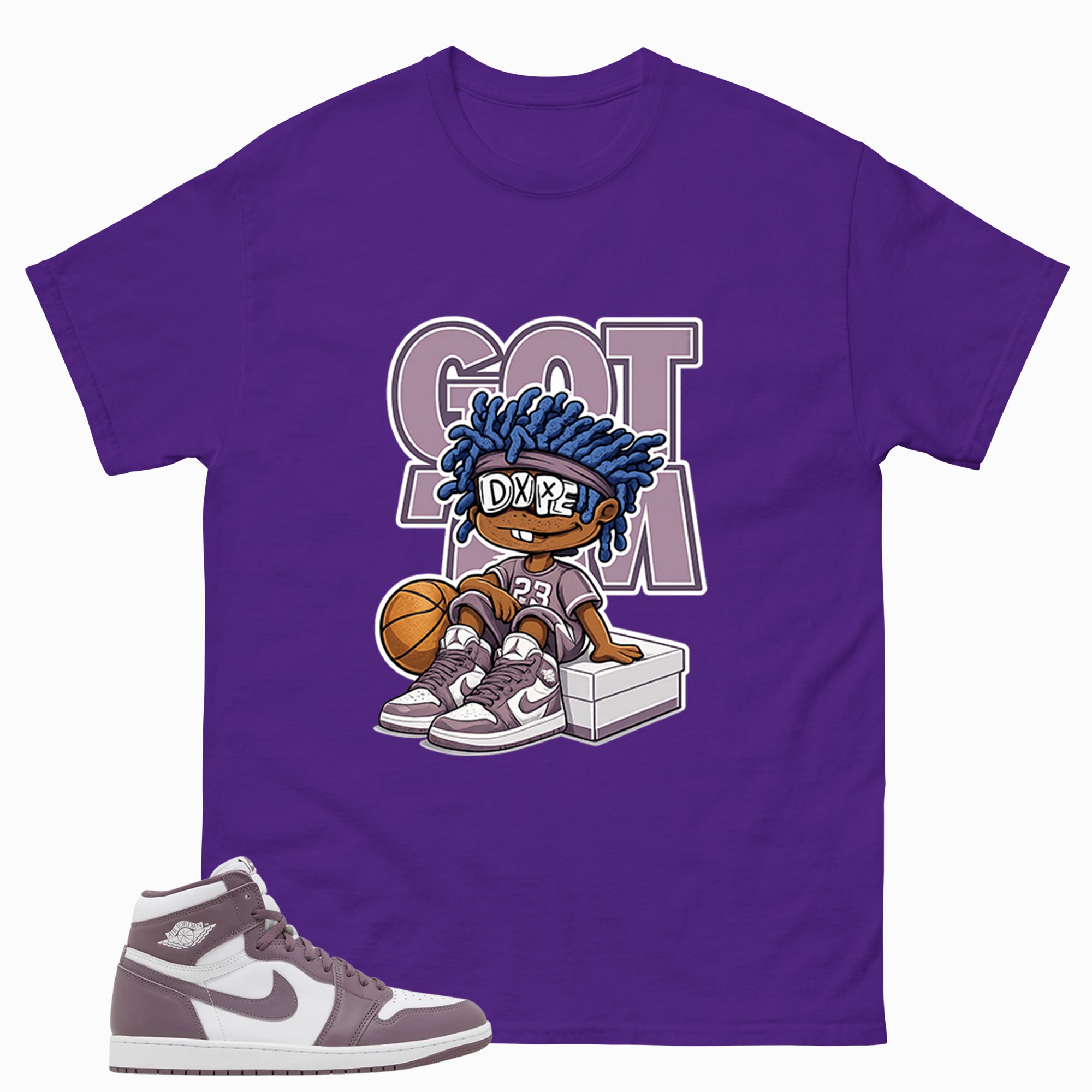 Purple Mauve 1s Zadago Shirt Got Em Dope Graphic
