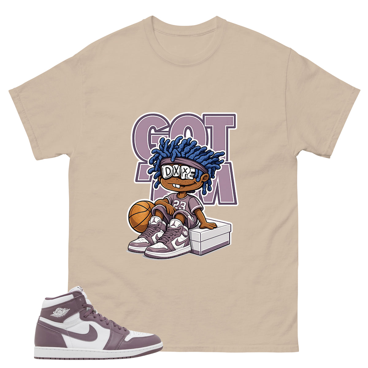 Purple Mauve 1s Zadago Shirt Got Em Dope Graphic