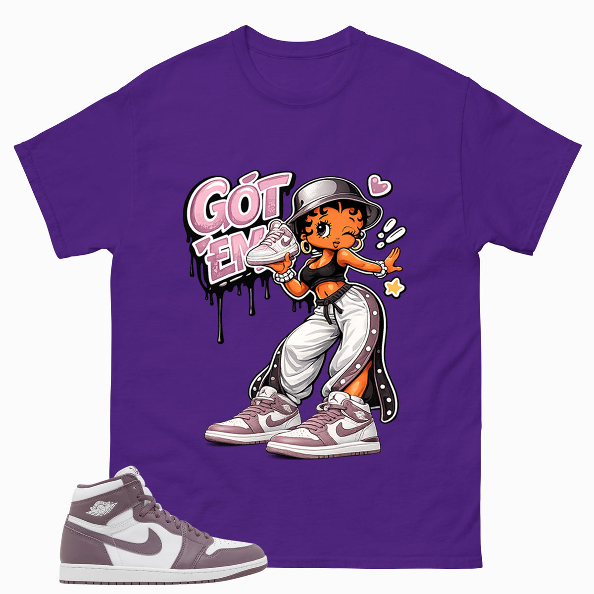 Purple Mauve 1s Zadago Shirt Got Em Lady Graphic