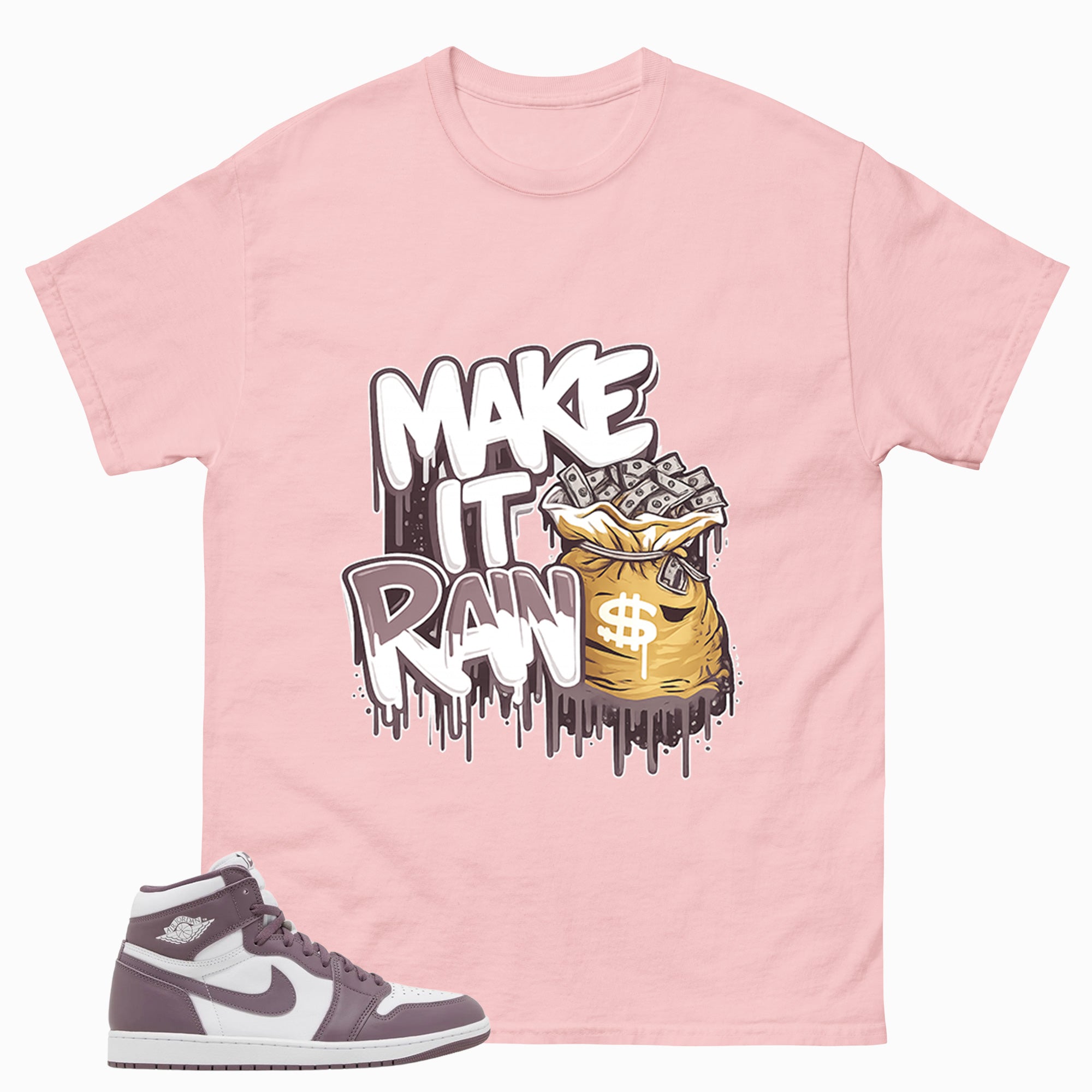 Purple Mauve 1s Zadago Shirt Make It Rain Graphic