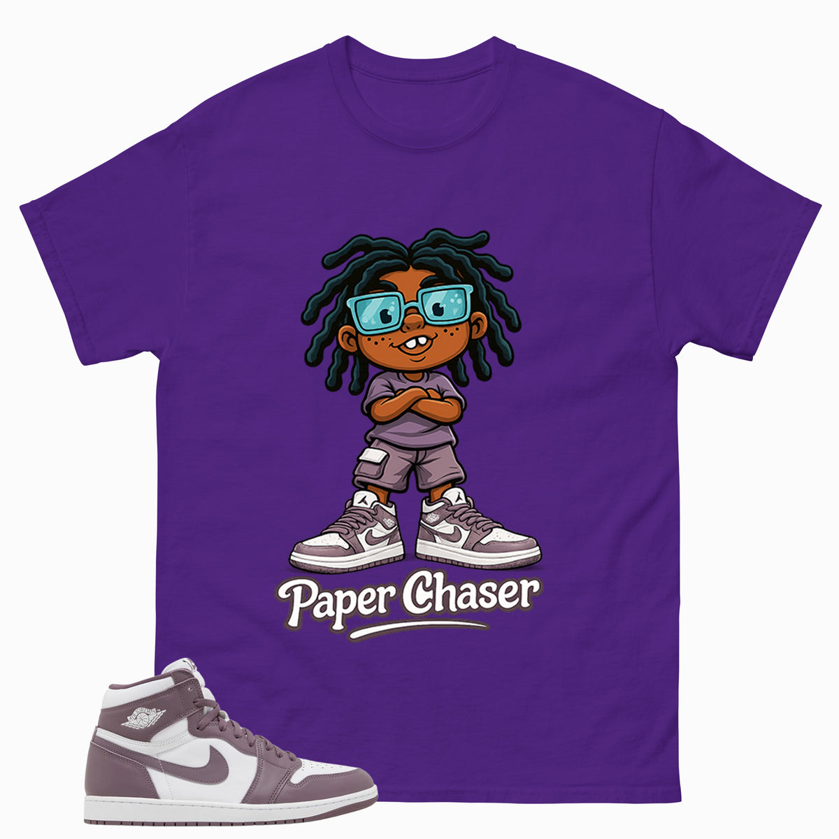 Purple Mauve 1s Zadago Shirt Paper Chaser Graphic