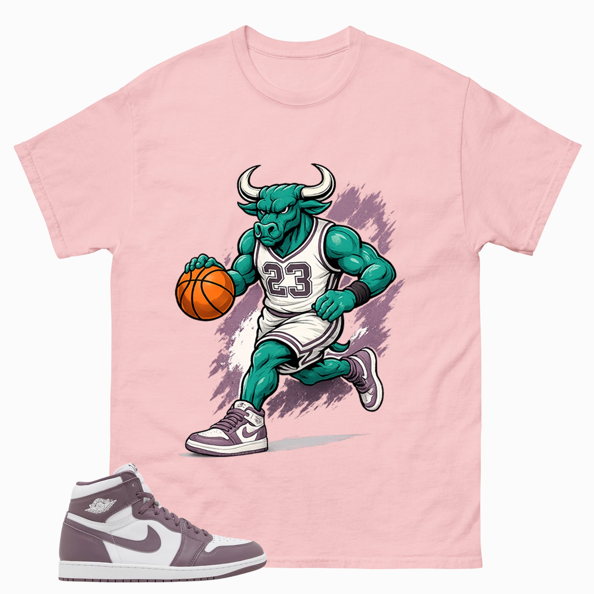 Purple Mauve 1s Zadago Shirt Raging Bull Graphic