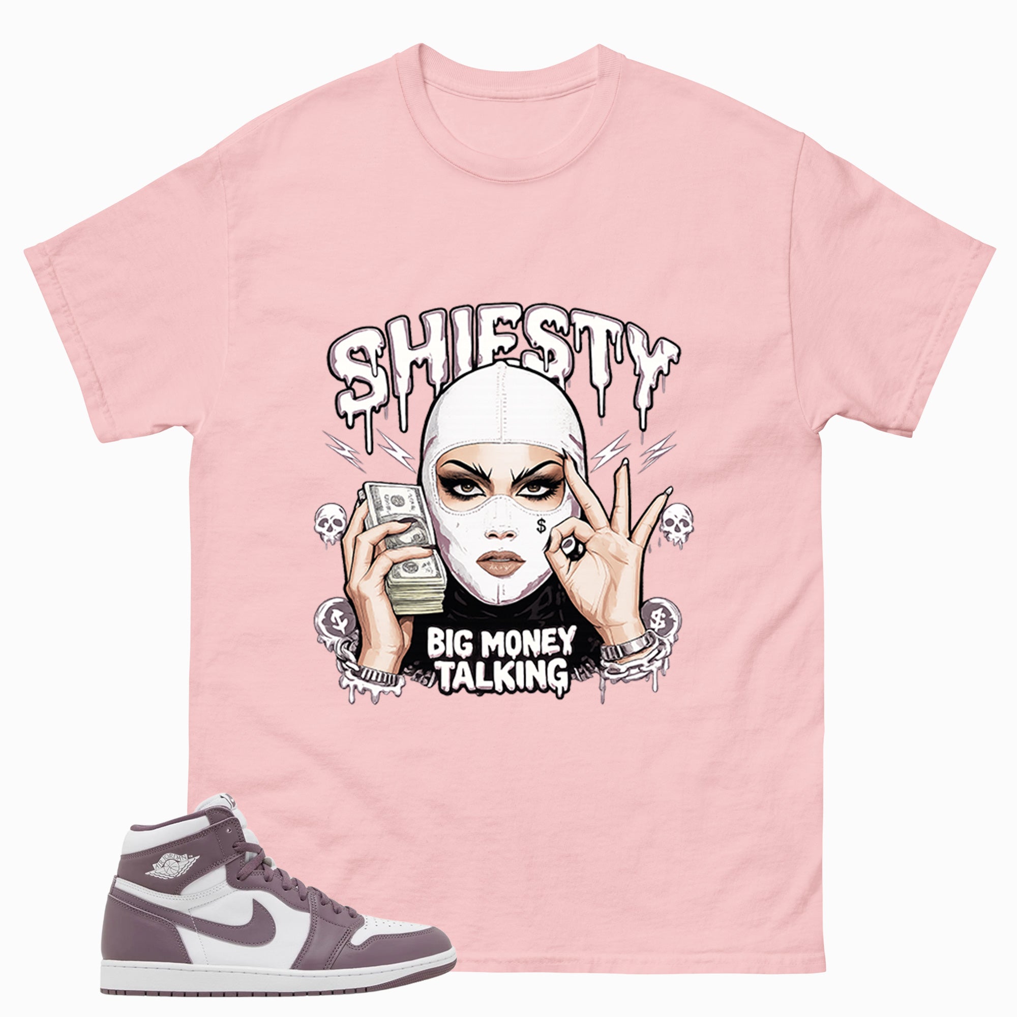 Purple Mauve 1s Zadago Shirt Shiesty Big Money Talking Graphic
