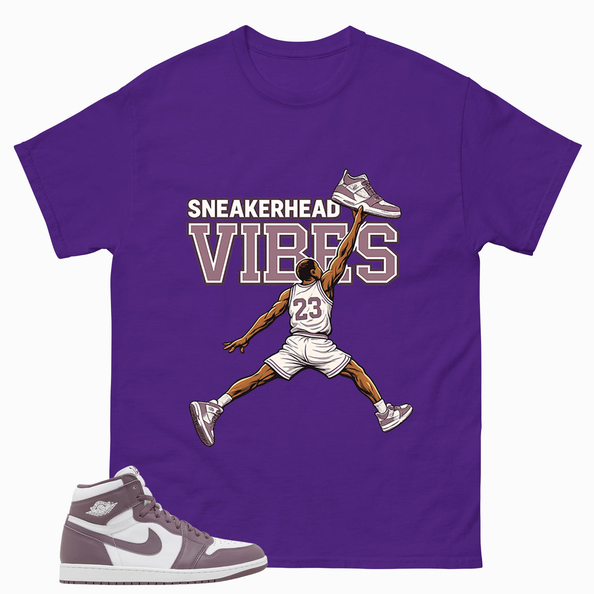 Purple Mauve 1s Zadago Shirt Sneakerhead Vibes Graphic