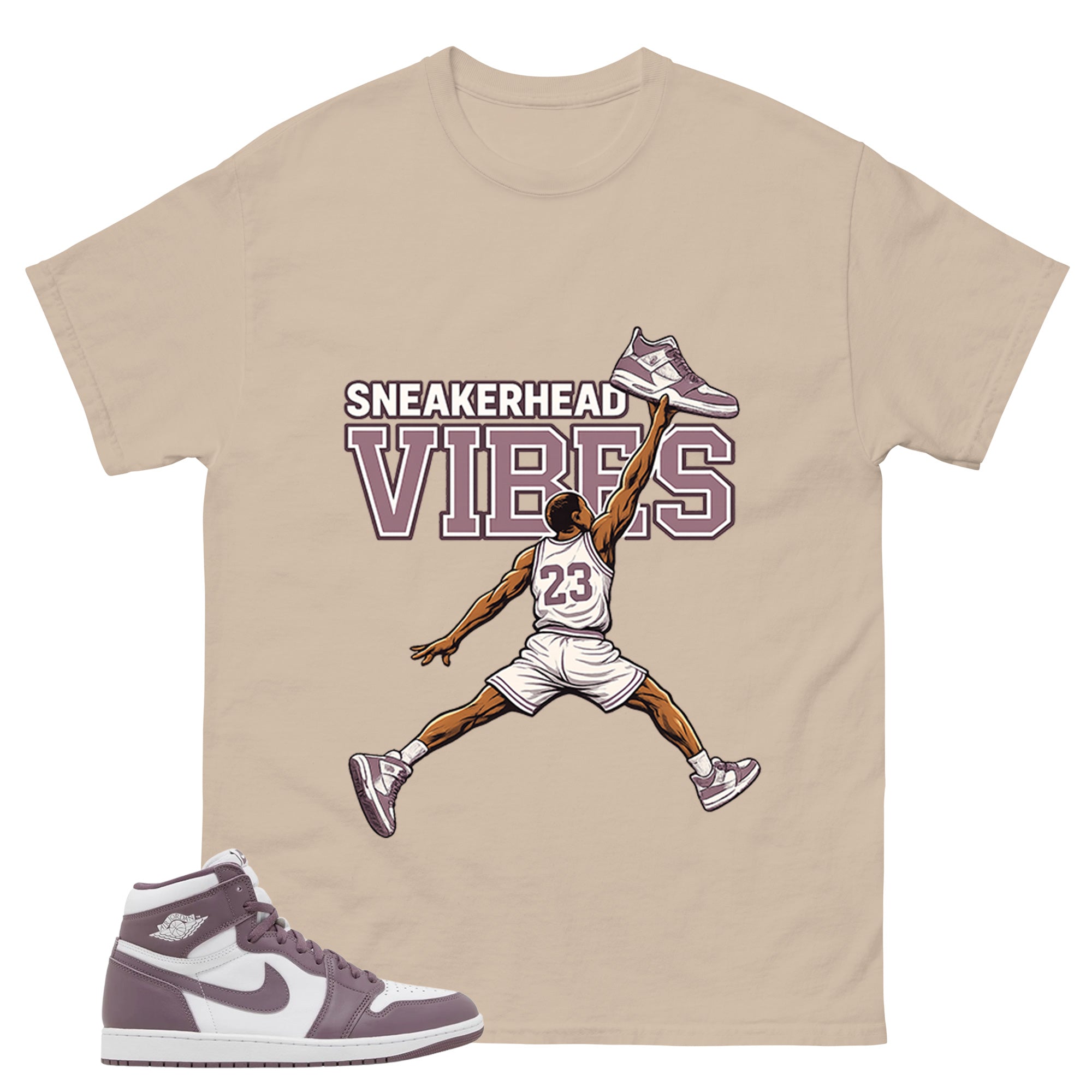 Purple Mauve 1s Zadago Shirt Sneakerhead Vibes Graphic