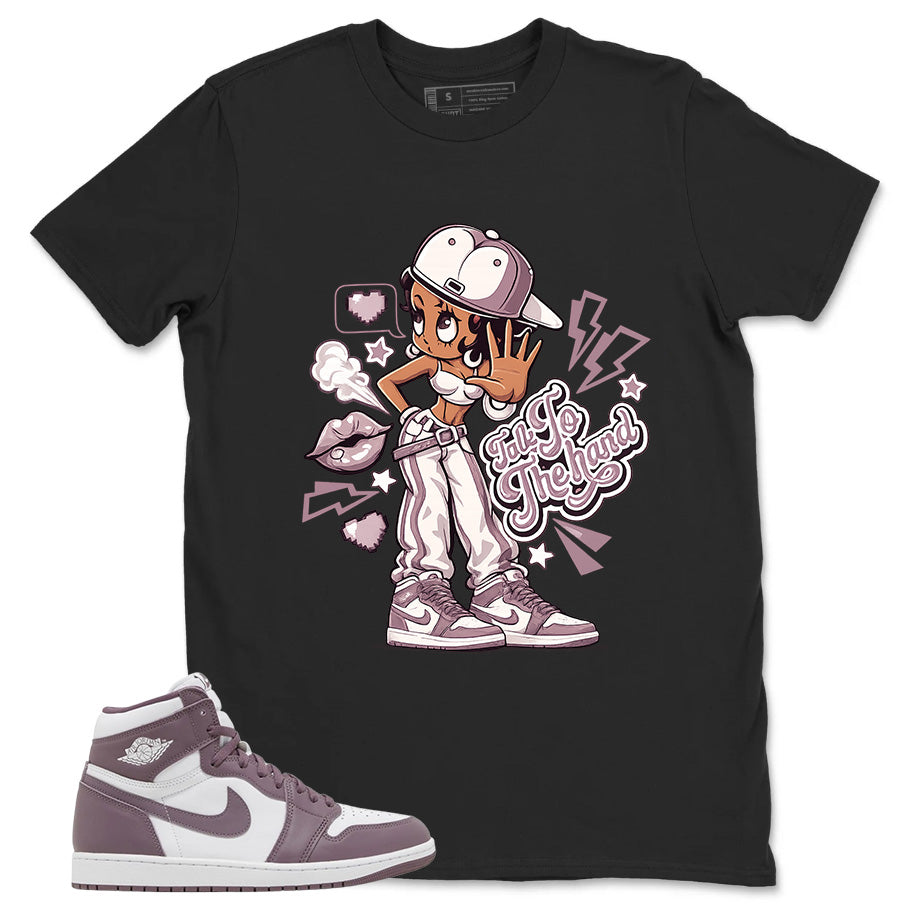 Purple Mauve 1s Zadago Shirt Talk To The Hand Graphic