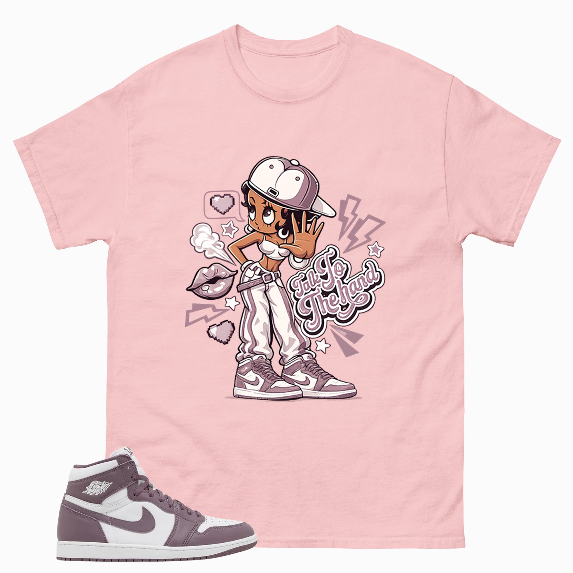 Purple Mauve 1s Zadago Shirt Talk To The Hand Graphic