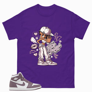 Purple Mauve 1s Zadago Shirt Talk To The Hand Graphic