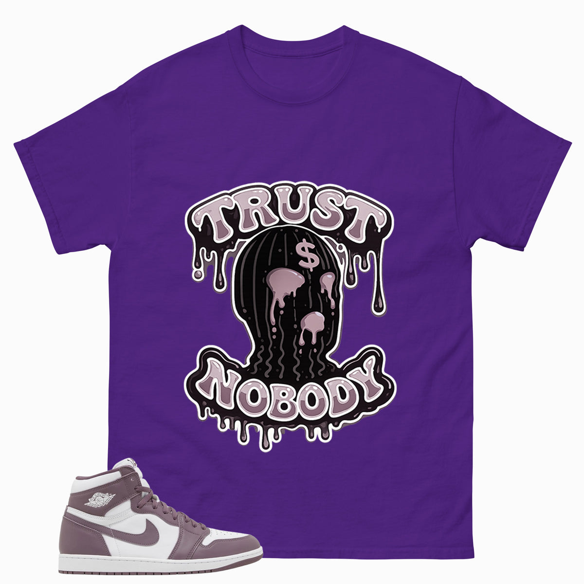 Purple Mauve 1s Zadago Shirt Trust Nobody Graphic