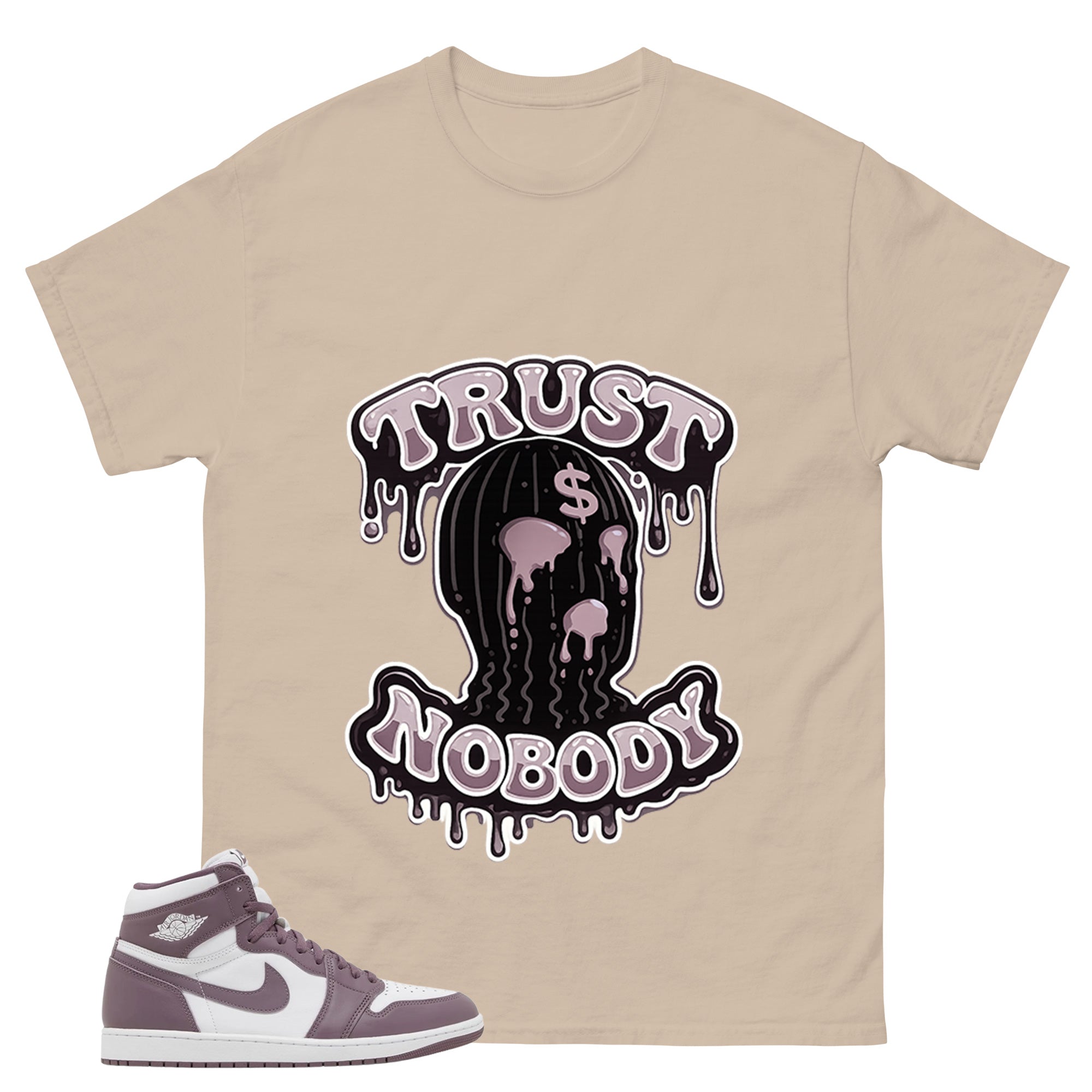 Purple Mauve 1s Zadago Shirt Trust Nobody Graphic