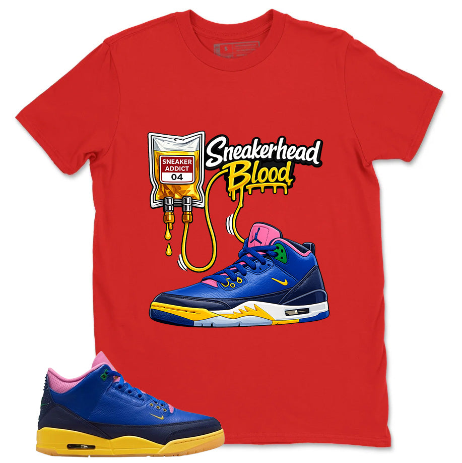 Racer Blue Brazil 3s Zadago Shirt Sneakerhead Blood Graphic