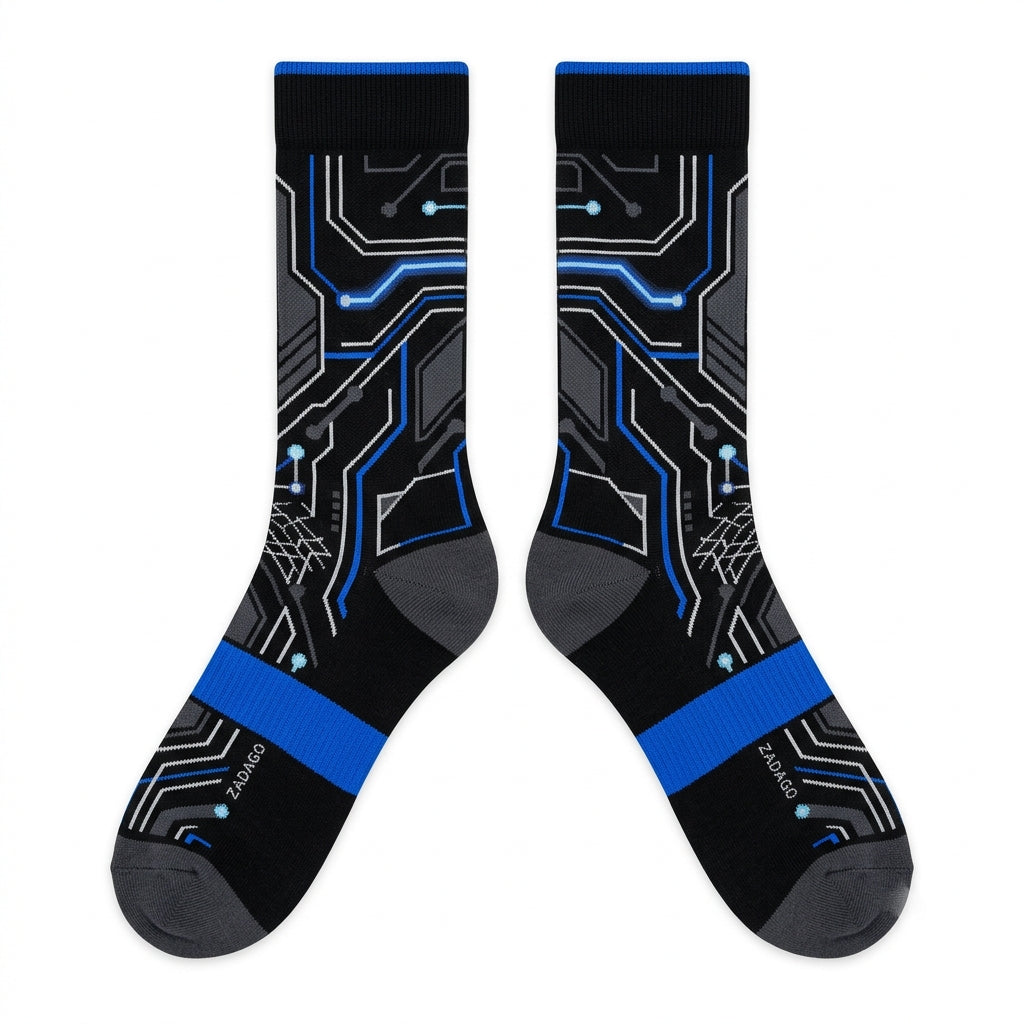 Racer Blue Socks – Air Jordan 5 Retro Inspired Mid-Calf Unisex Crew Socks