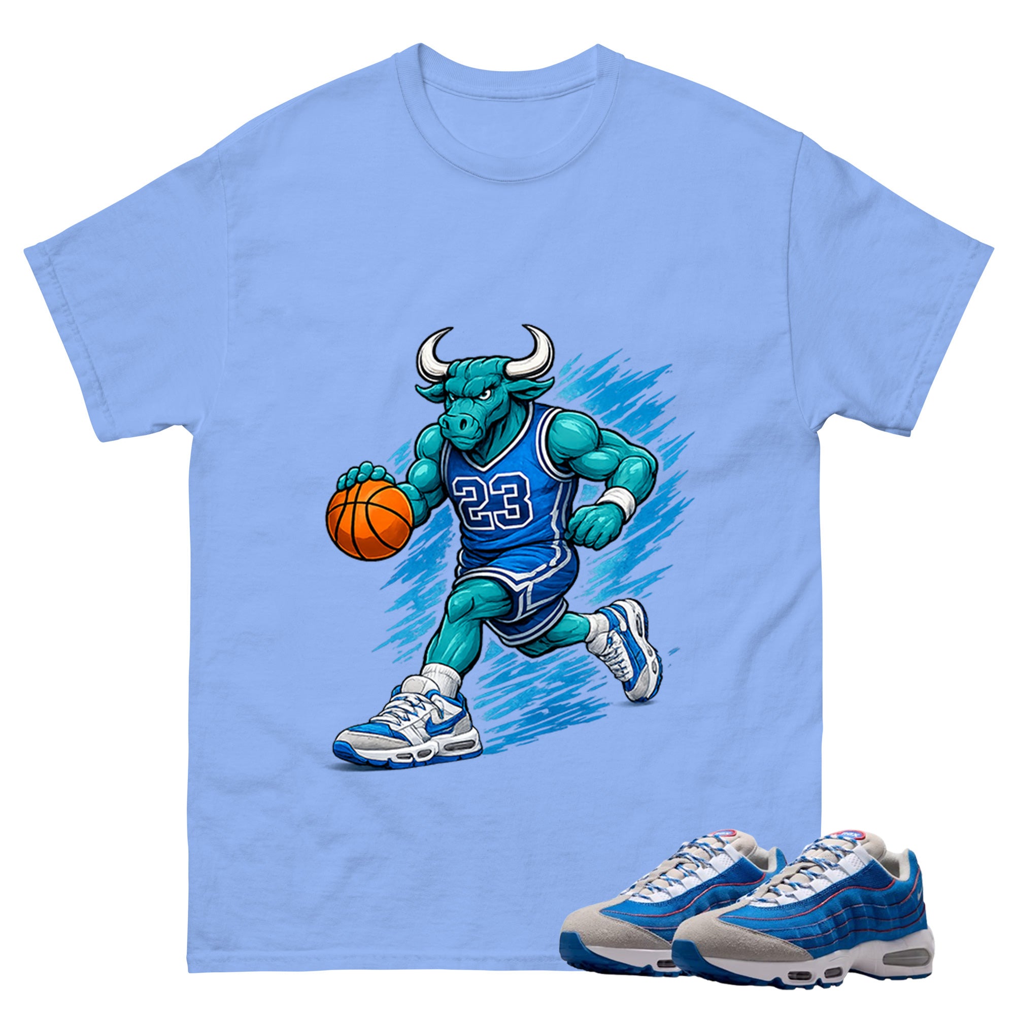 Raging Bull Graphic Tee, Shirt to Match Air Max 95 Big Bubble Blue, Air Max 95 Big Bubble Blue Lawson Unisex Shirt