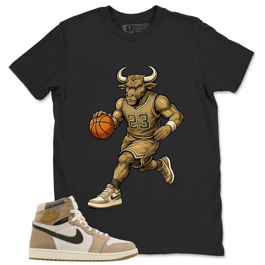 Raging Bull Shirt - Match Cream Wmns Air Jordan 1 Khaki
