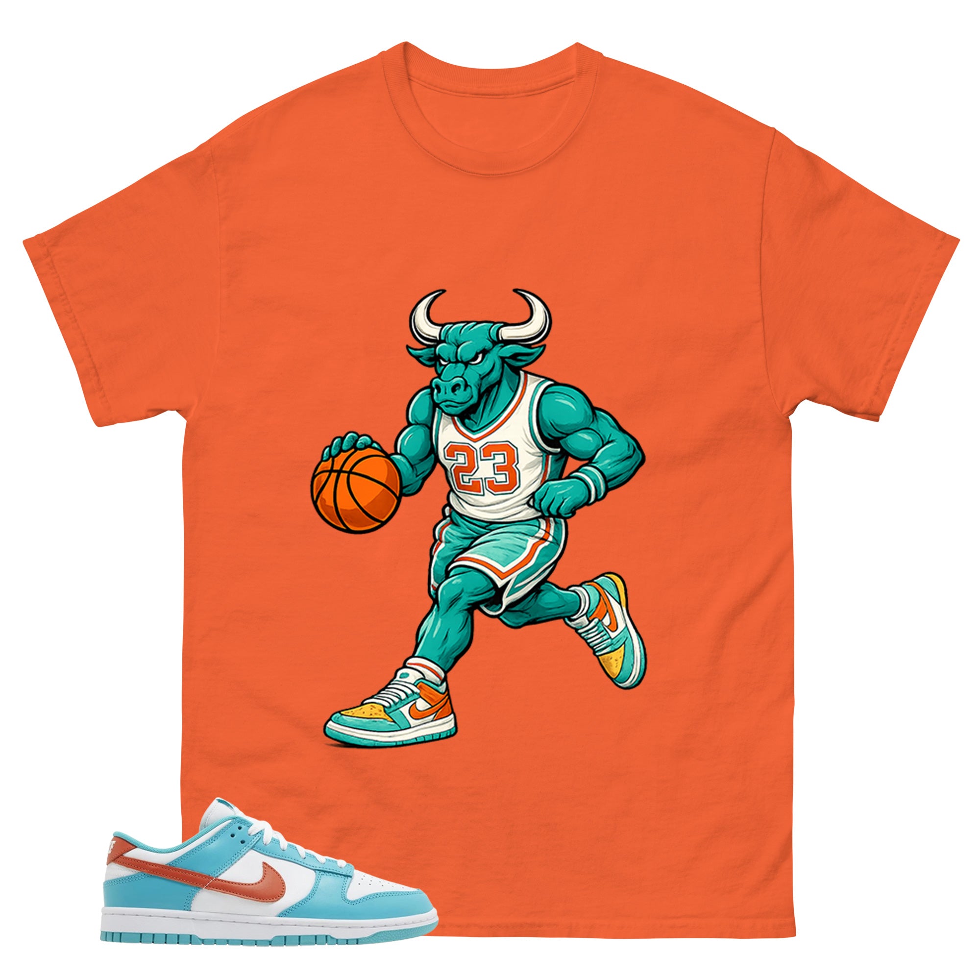 Raging Bull Shirt - Match Green Dunk Low Miami Dolphins