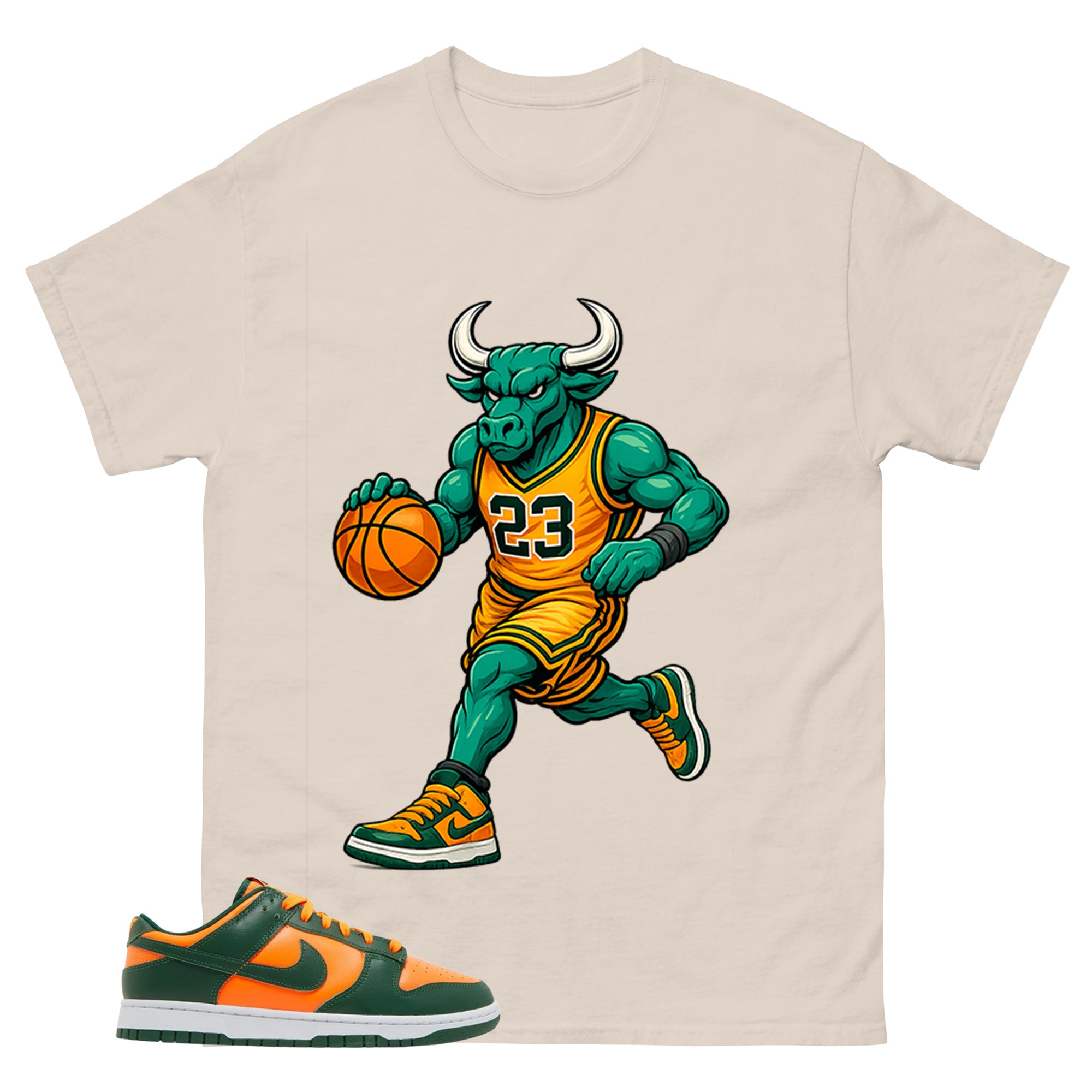 Raging Bull Shirt - Match Green Dunk Low Miami Hurricanes
