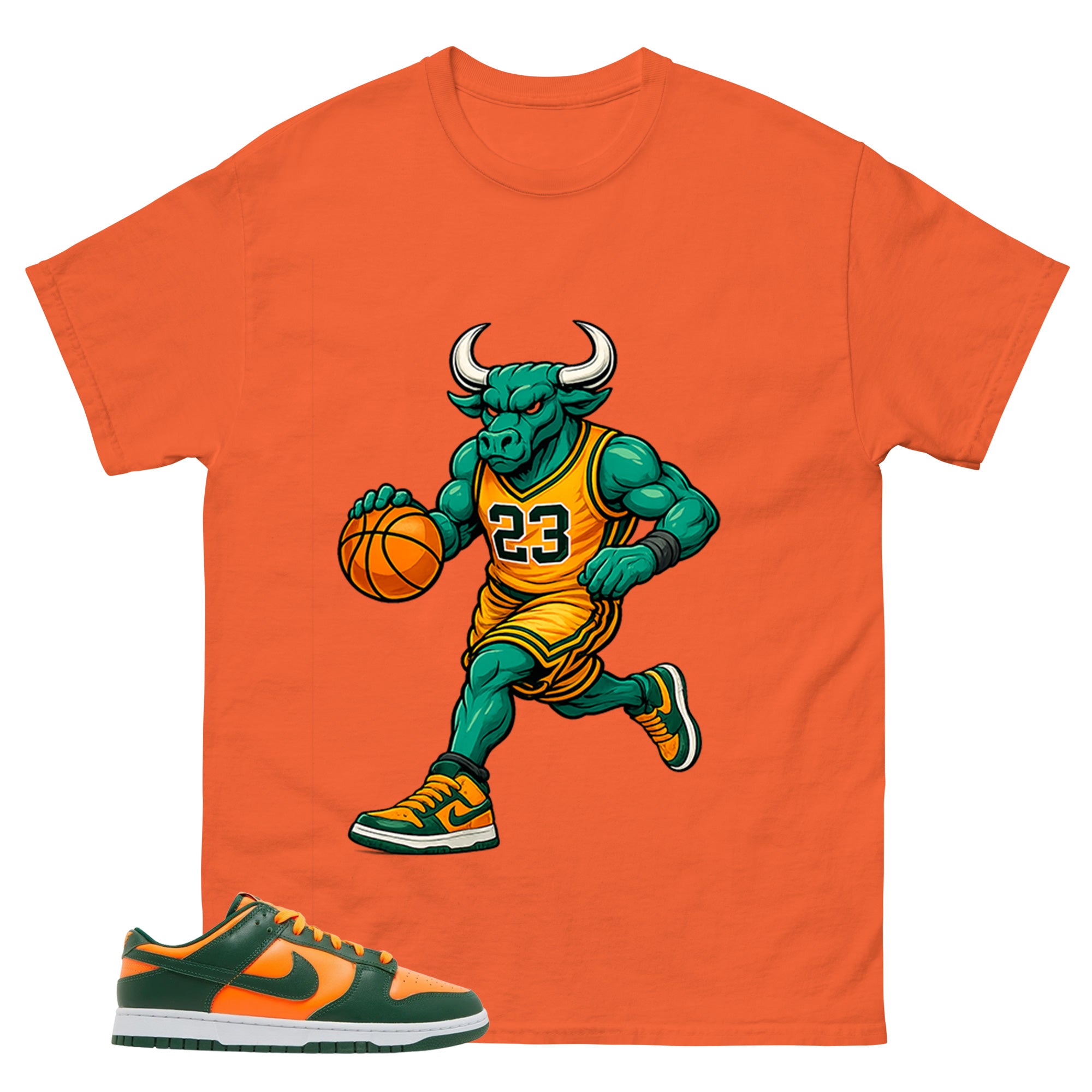 Raging Bull Shirt - Match Green Dunk Low Miami Hurricanes