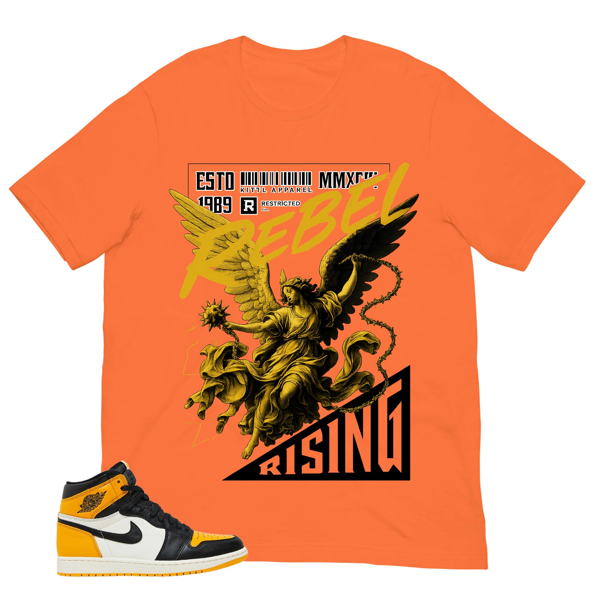 Rebel Rising Shirt - Match Air Jordan 1 Yellow Toe