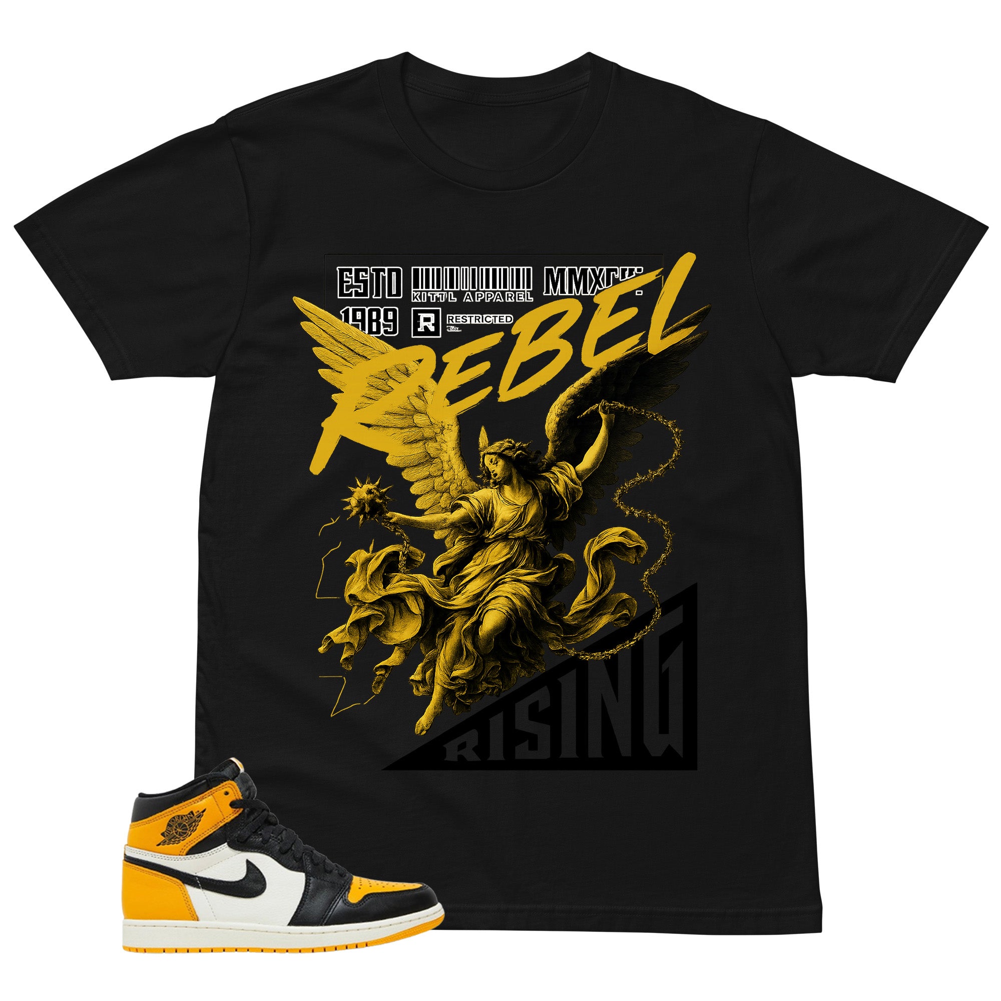 Rebel Rising Shirt - Match Air Jordan 1 Yellow Toe