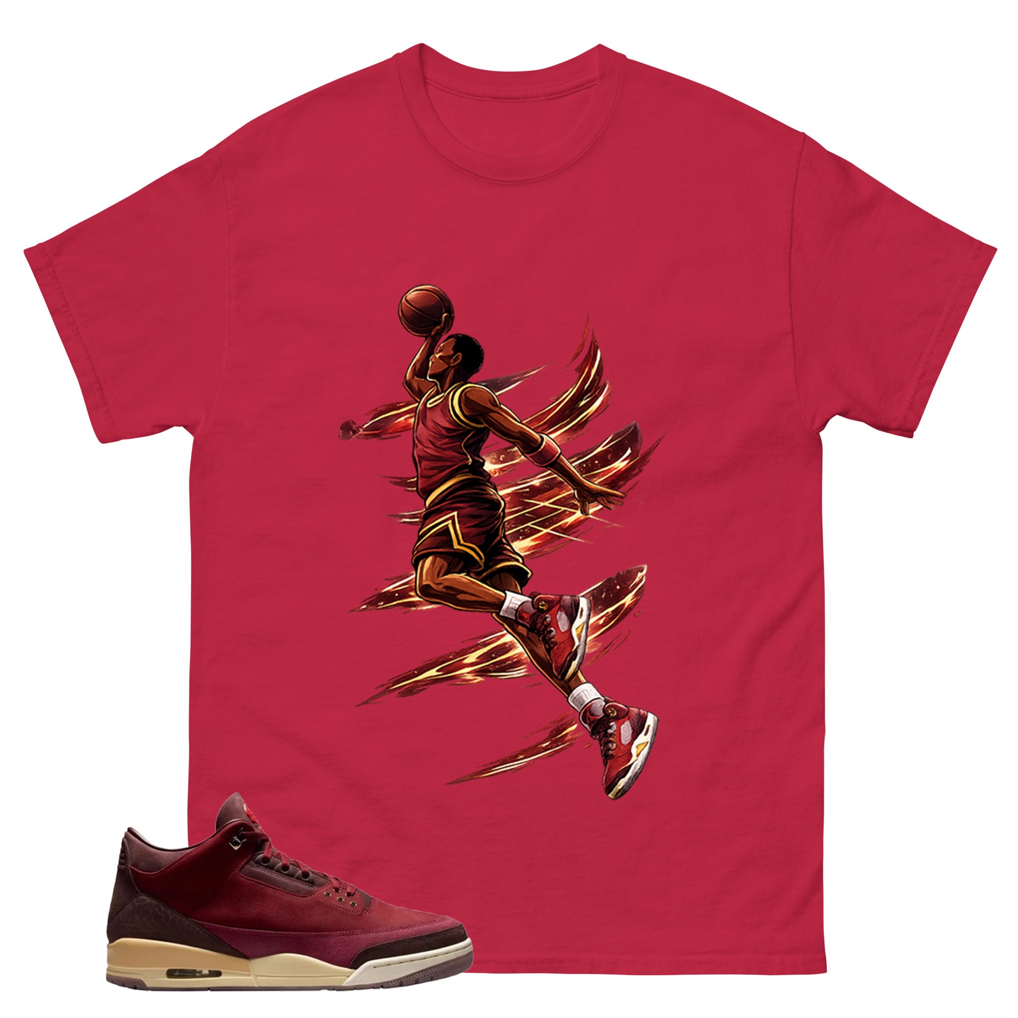 Red Bin23 3s Shirt Air Ball Graphic