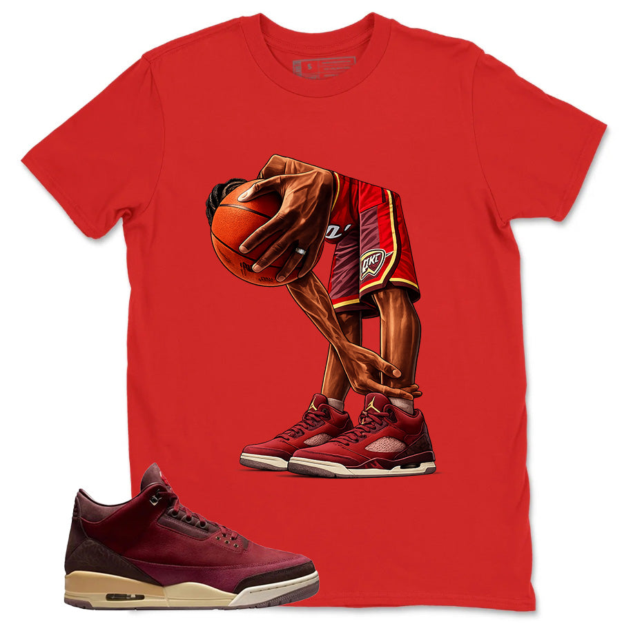 Red Bin23 3s Shirt Air Ball Graphic