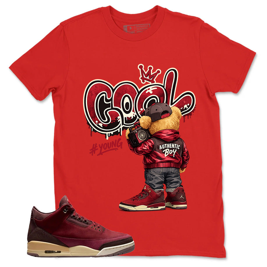Red Bin23 3s Shirt Cool Boy Graphic