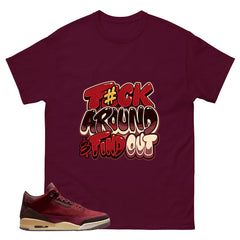 Red Bin23 3s Shirt Fck Around Find Out Graphic