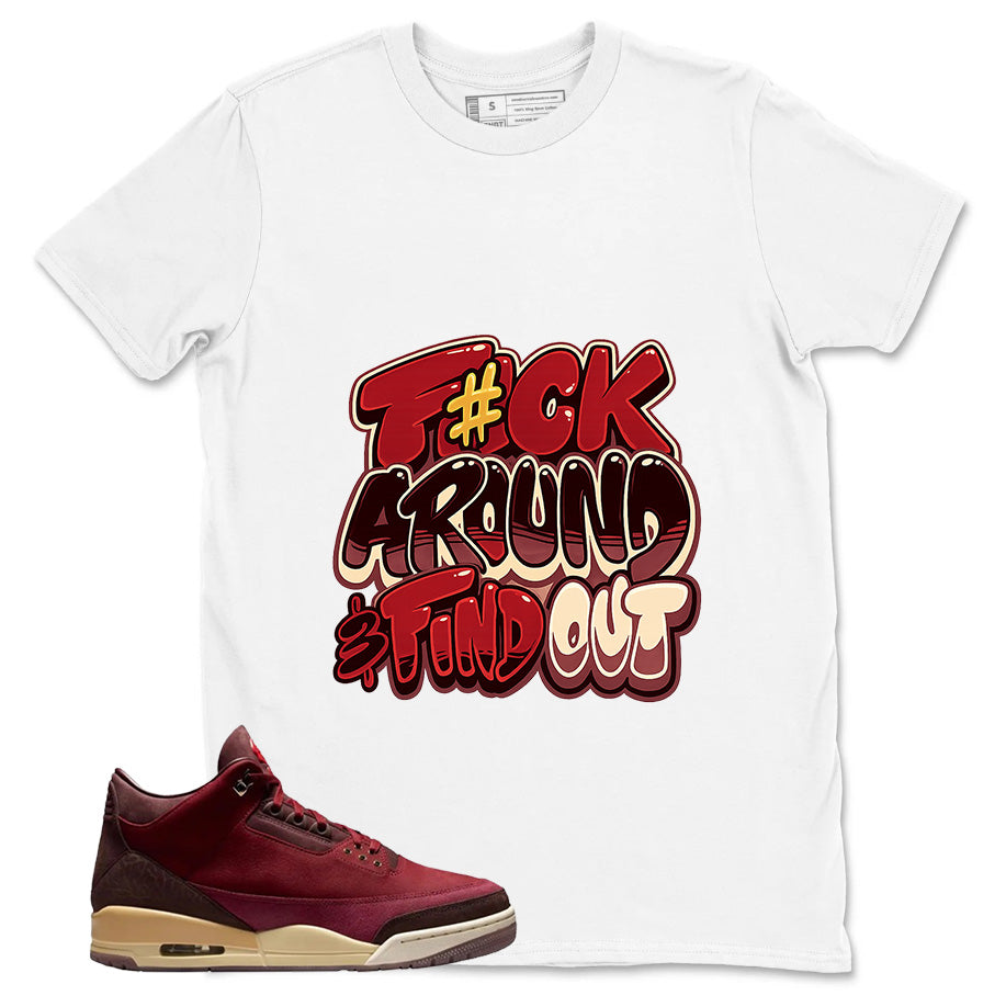 Red Bin23 3s Shirt Fck Around Find Out Graphic
