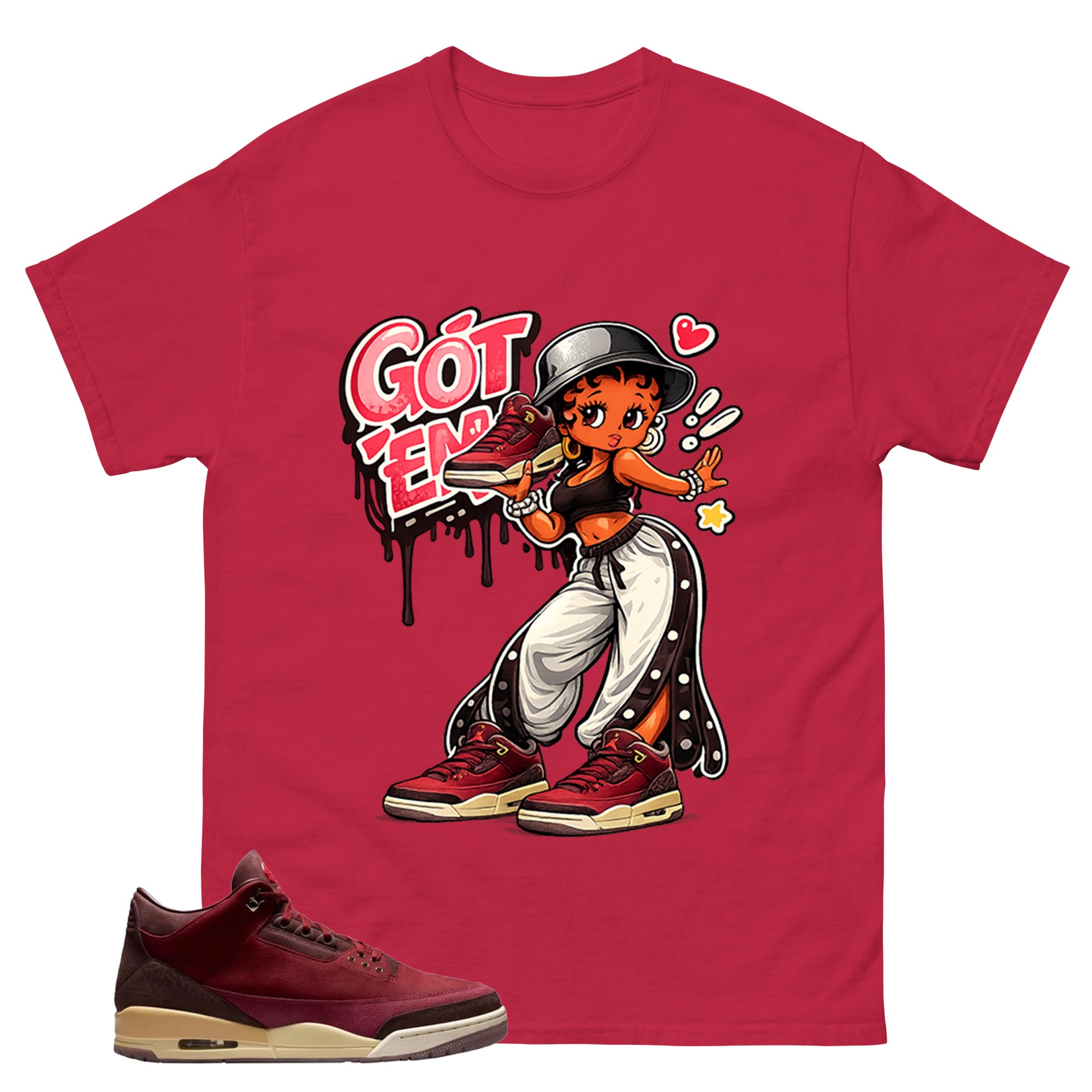 Red Bin23 3s Shirt Got Em Lady Graphic