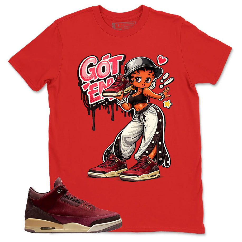 Red Bin23 3s Shirt Got Em Lady Graphic