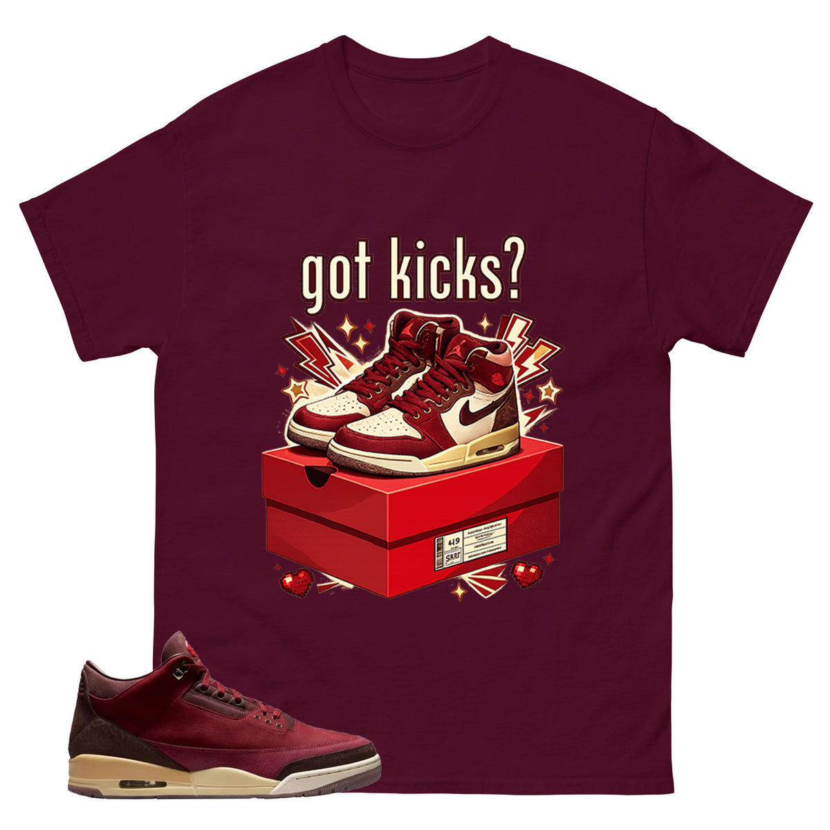 Red Bin23 3s Shirt Got Kicks Graphic