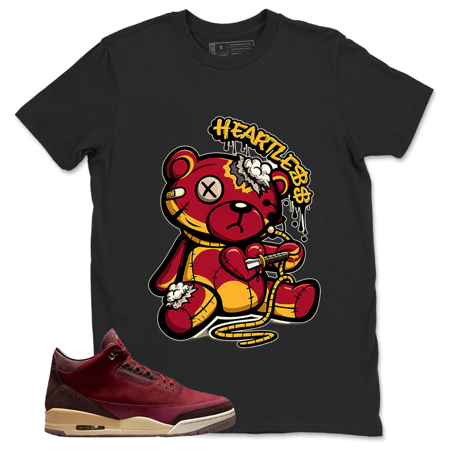 Red Bin23 3s Shirt Heartless Graphic
