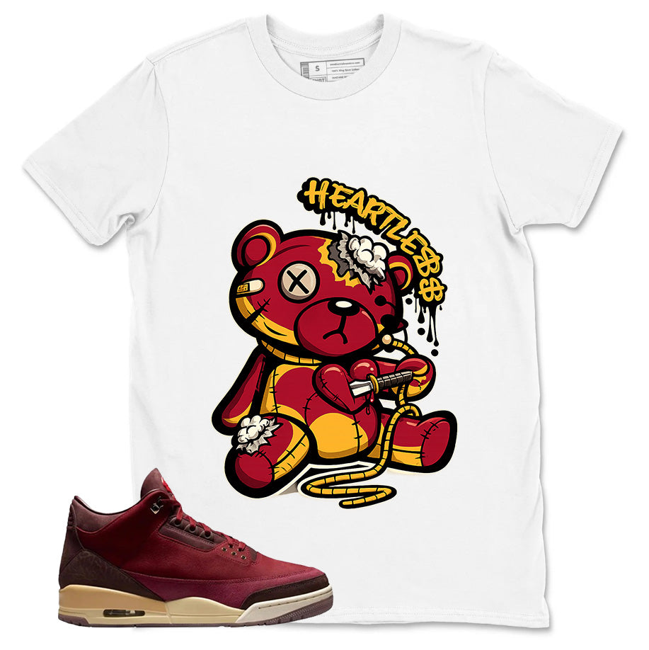 Red Bin23 3s Shirt Heartless Graphic