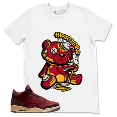 Red Bin23 3s Shirt Heartless Graphic