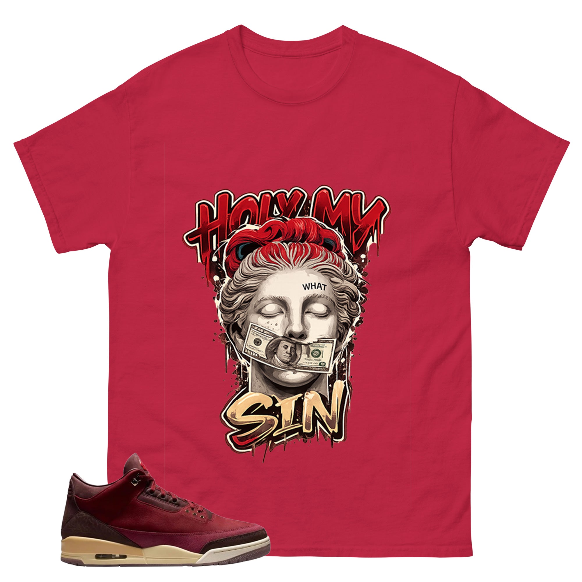 Red Bin23 3s Shirt Hold My Own Graphic