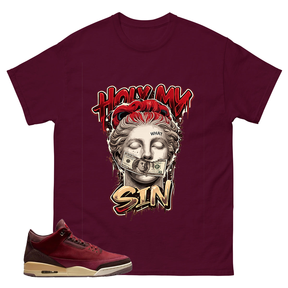 Red Bin23 3s Shirt Hold My Own Graphic