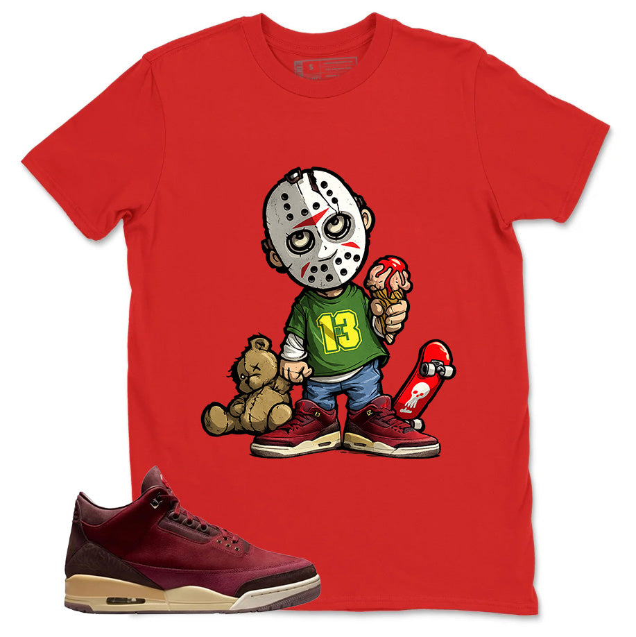 Red Bin23 3s Shirt Little Jason Graphic