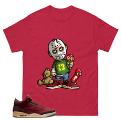 Red Bin23 3s Shirt Little Jason Graphic