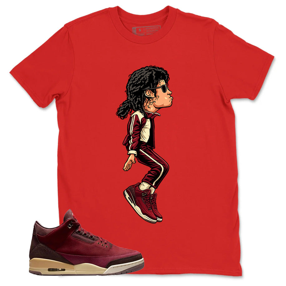 Red Bin23 3s Shirt M.Jackson Tiptoe Graphic