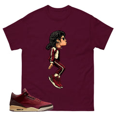Red Bin23 3s Shirt M.Jackson Tiptoe Graphic