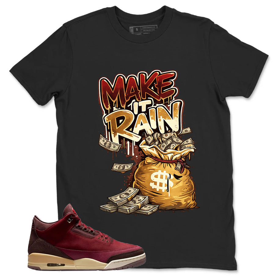 Red Bin23 3s Shirt Make It Rain Graphic