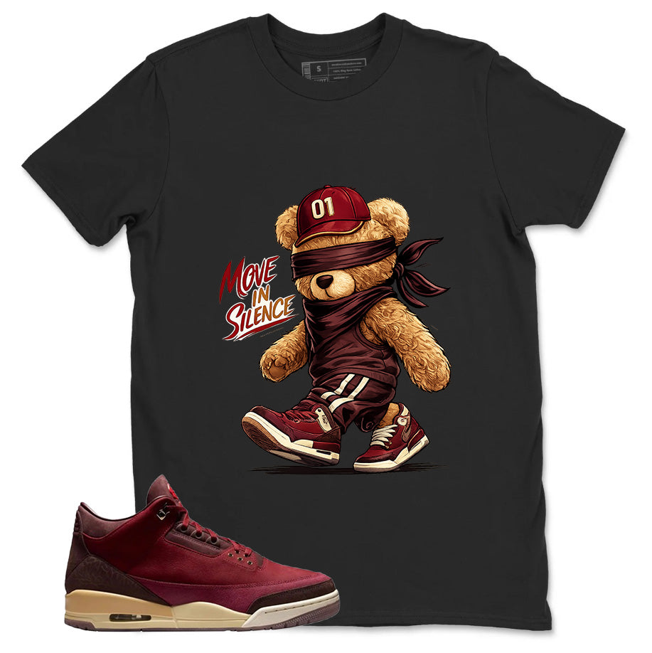 Red Bin23 3s Shirt Move In Silence Graphic